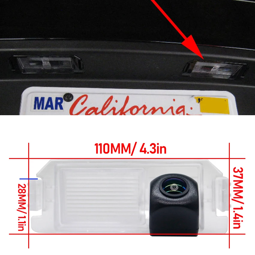 170 Degree AHD 1080P Car Camera For Kia Picanto Morning Rio R Rio 3 For Pride UB Soul ceed pro Ceed Coupe Car Trajectory Ruler