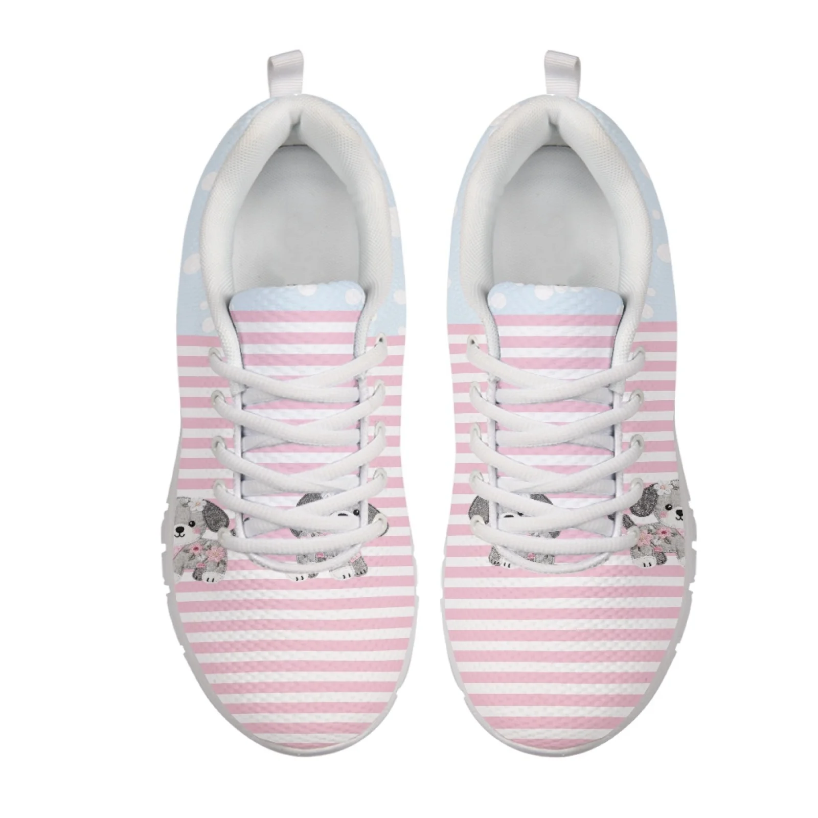 Coloranimal Comfortable Lightweight Running Sneakers for Women Mens Sports Tennis Shoes for Jogging Polka Dot Stripe