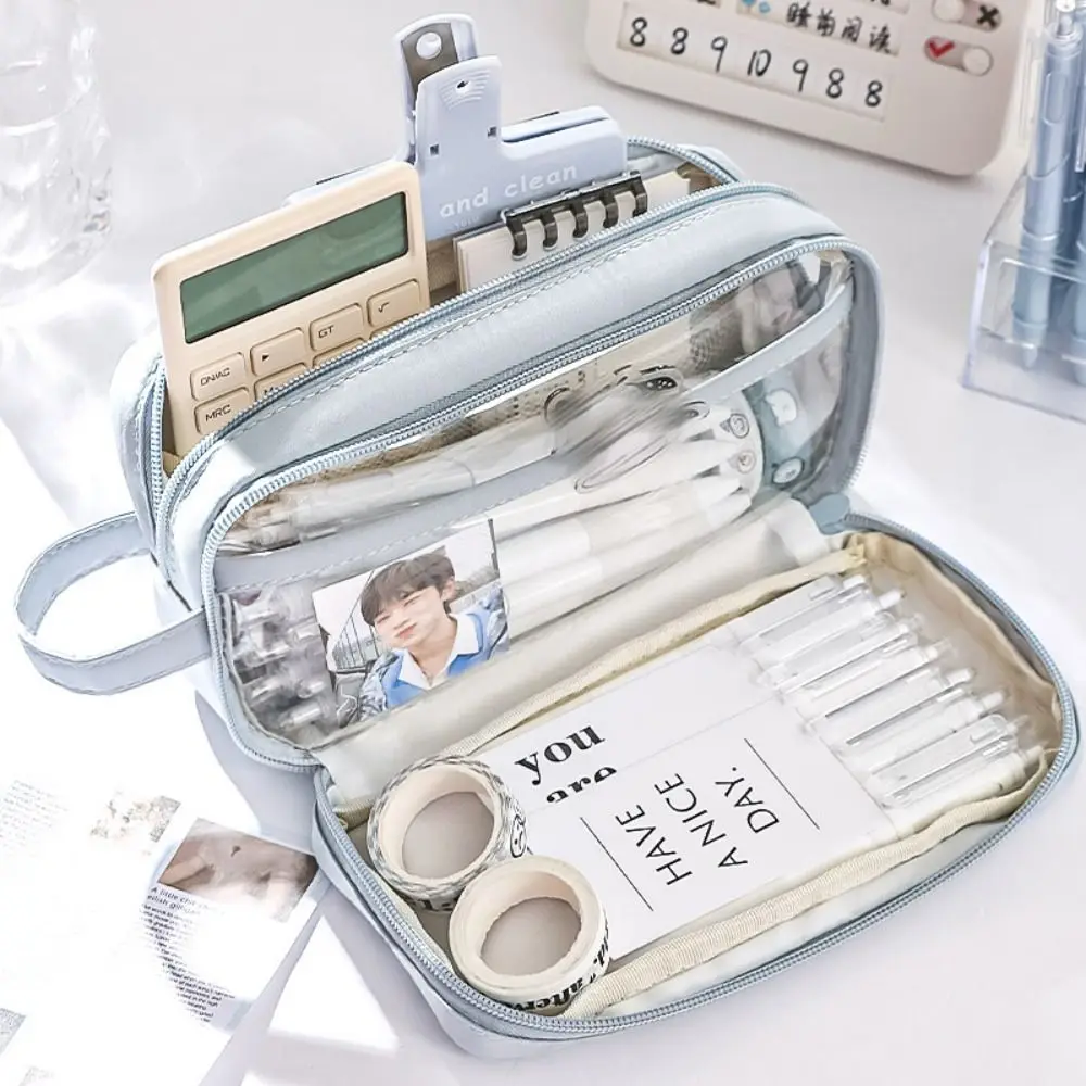 High Quality Multi-layer Pen Bag Portable Large Capacity Pencil Case Multifunctional Pencil Box School Office