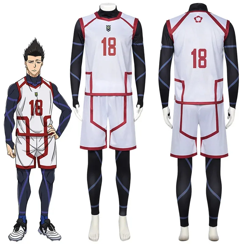 Anime Blue Lock Barou Shouei disfraces Cosplay Karasu Tabito camiseta de fútbol Jingo Raichi uniforme de fútbol Chigiri Hyoma Jerseys