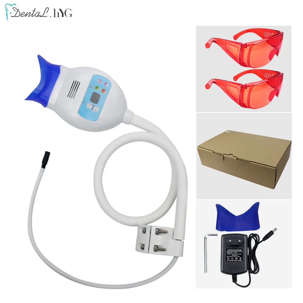 Dentistry Equipment Teeth Whitening LED Light With 8pcs Bulb Blue Light with 2pcs Goggles Dentistry Bleaching Lamp