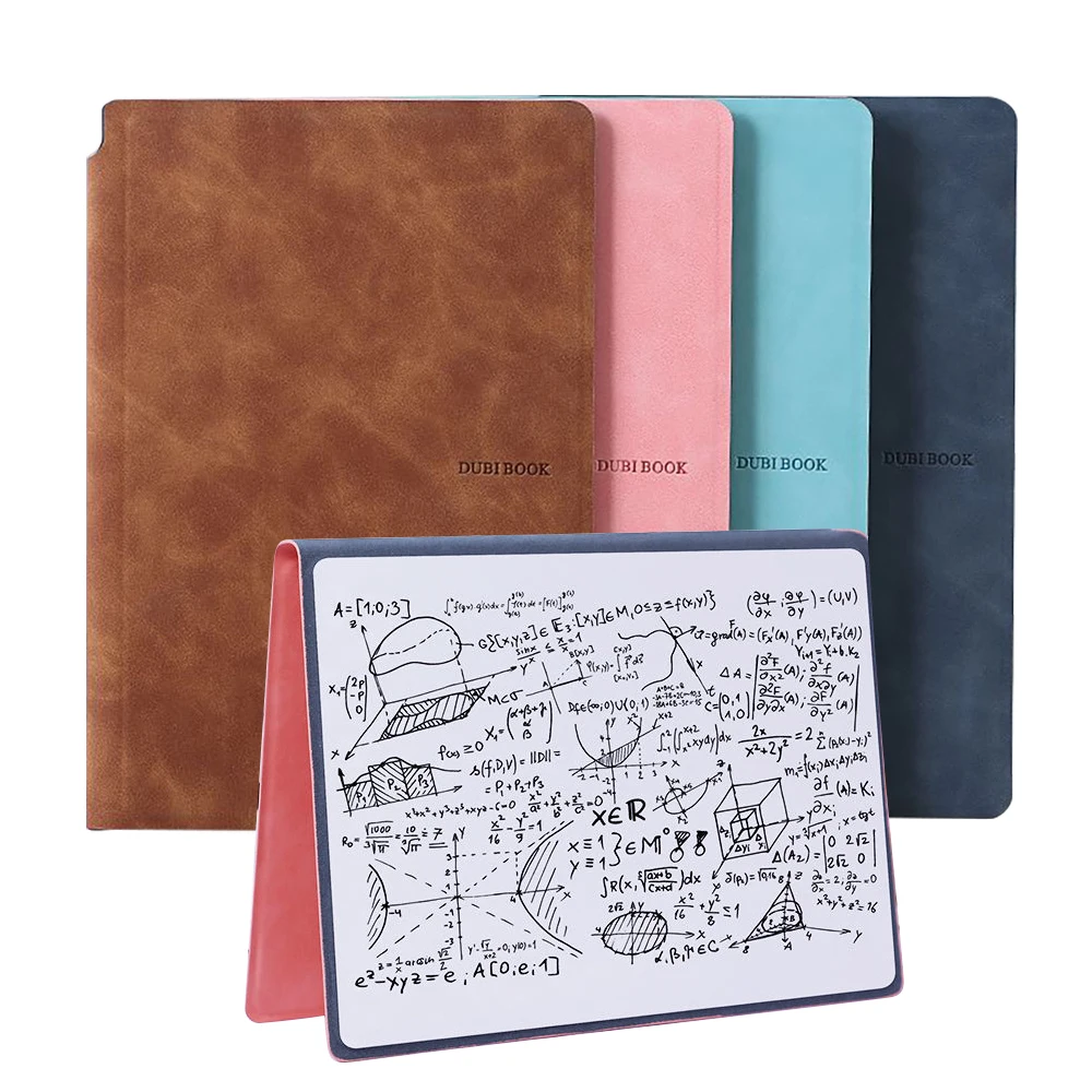 reutilizavel whiteboard notebook conjunto com caneta whiteboard eras memo pad couro planejador semanal livro de reuniao portatil a4 qp28 01