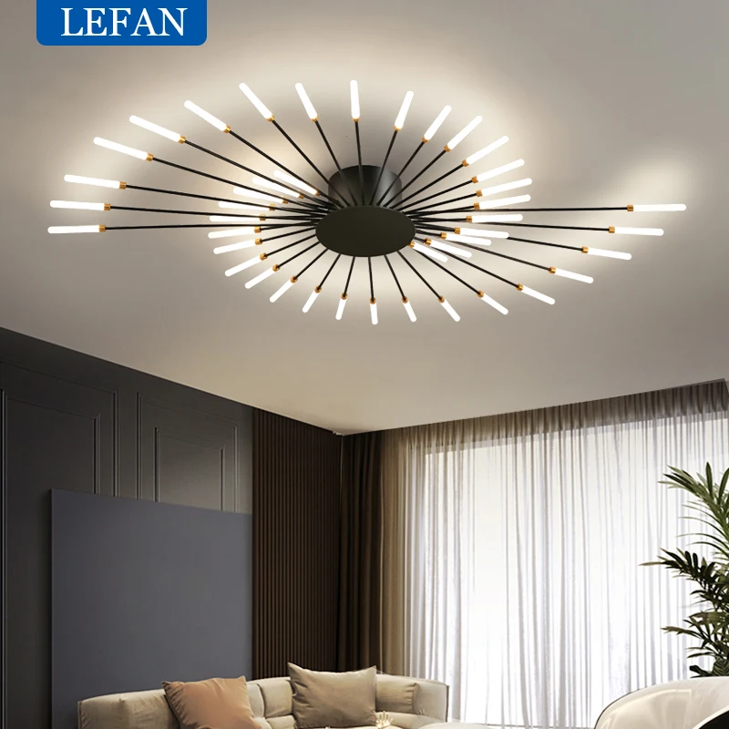 Imagem -02 - Modern Nordic Led Teto Chandelier Fireworks Modeling Iluminação Home Decoração Lâmpadas Living Room Fixtures Bedroom Fixtures Novidade