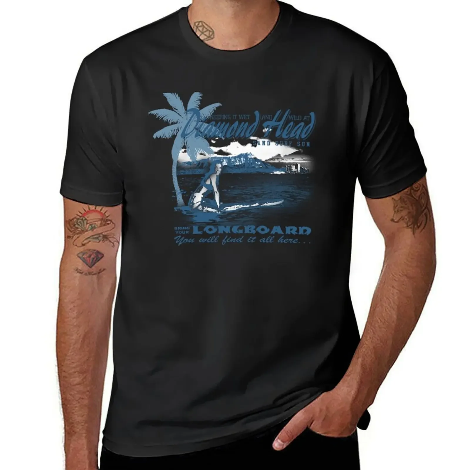 

diamond head hawaii T-Shirt graphics essential t shirt plus sizes mens t shirts