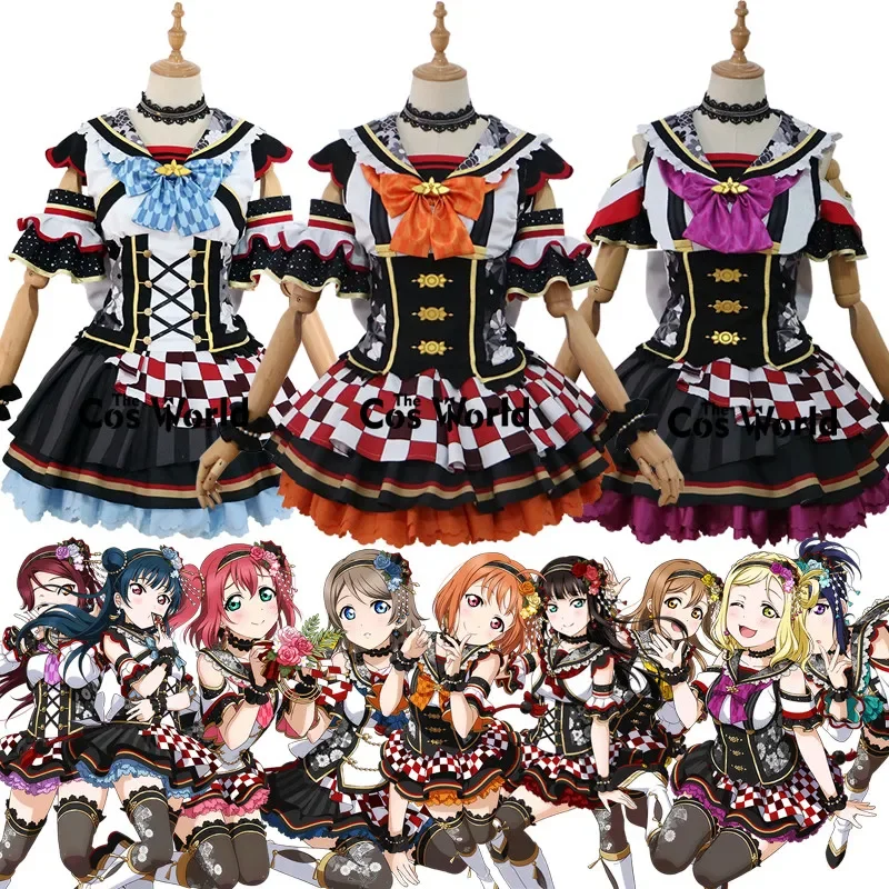 

Новогодние костюмы для косплея Love Live Sunshine Aqours, 9 персонажей, таками, шика, искусственная куроза, рубиновые наряды, аниме, персонализированные костюмы для косплея