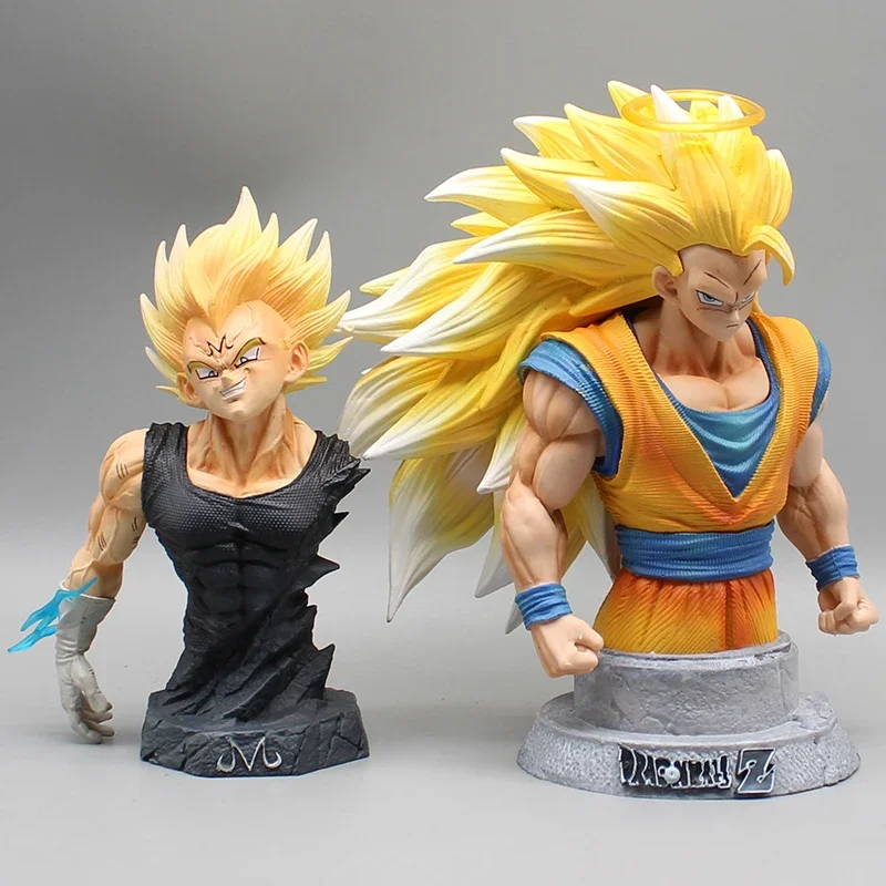 Anime SSJ3 Son Goku Majin Vegeta Action Figures Dragon Ball Figurine Super 3 Goku PVC Collection Model Toys Birthday Gifts