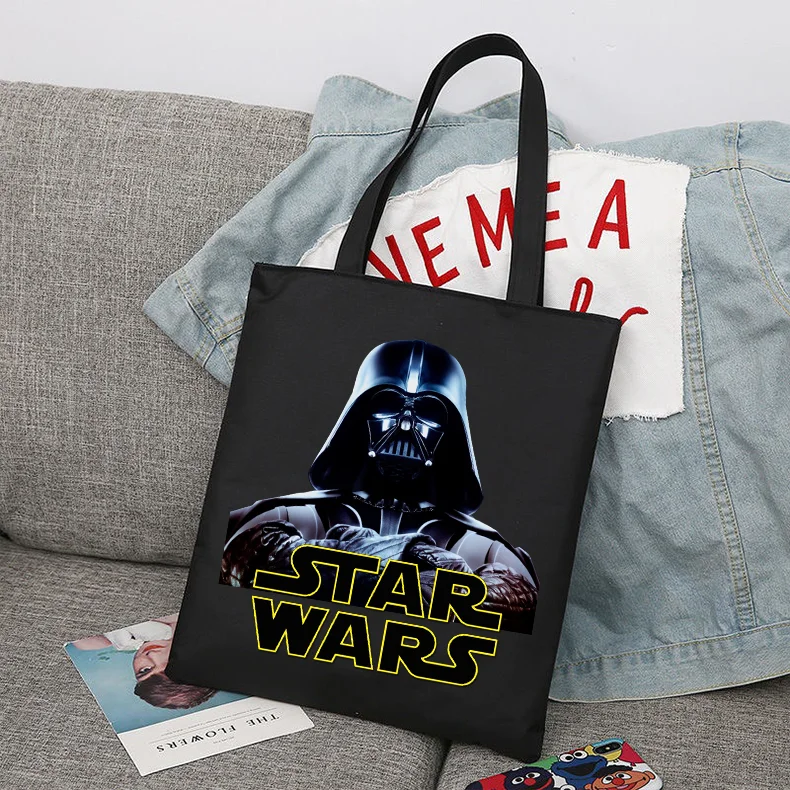 Star Wars Shopping Bag Handbag Foldable Reusable Cloth Shopper Harajuku Bag Student Canvas Tote Bag