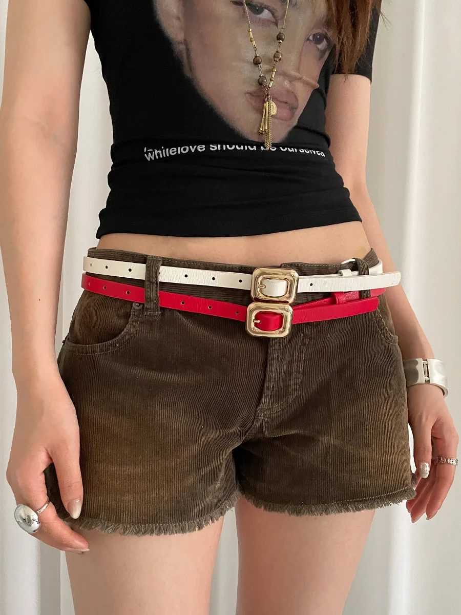 Fashionable Korean Style Thin Belt For Women 2025 New Model With A High-End Feel Versatile Belt To Wear With Skirts Jeans