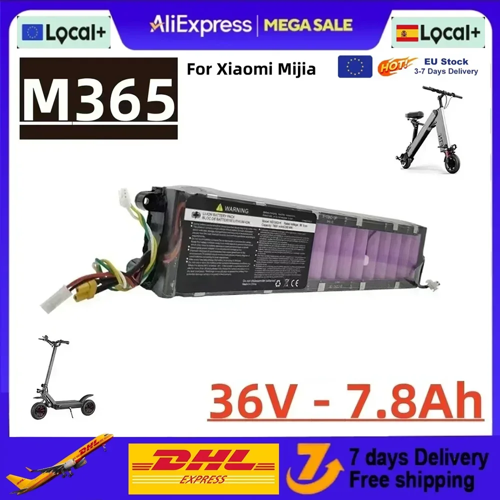 Batterie de scooter électrique 10S3P 36V 7.8Ah M356, batterie M365, batterie 18650 avec communication Bluetooth étanche