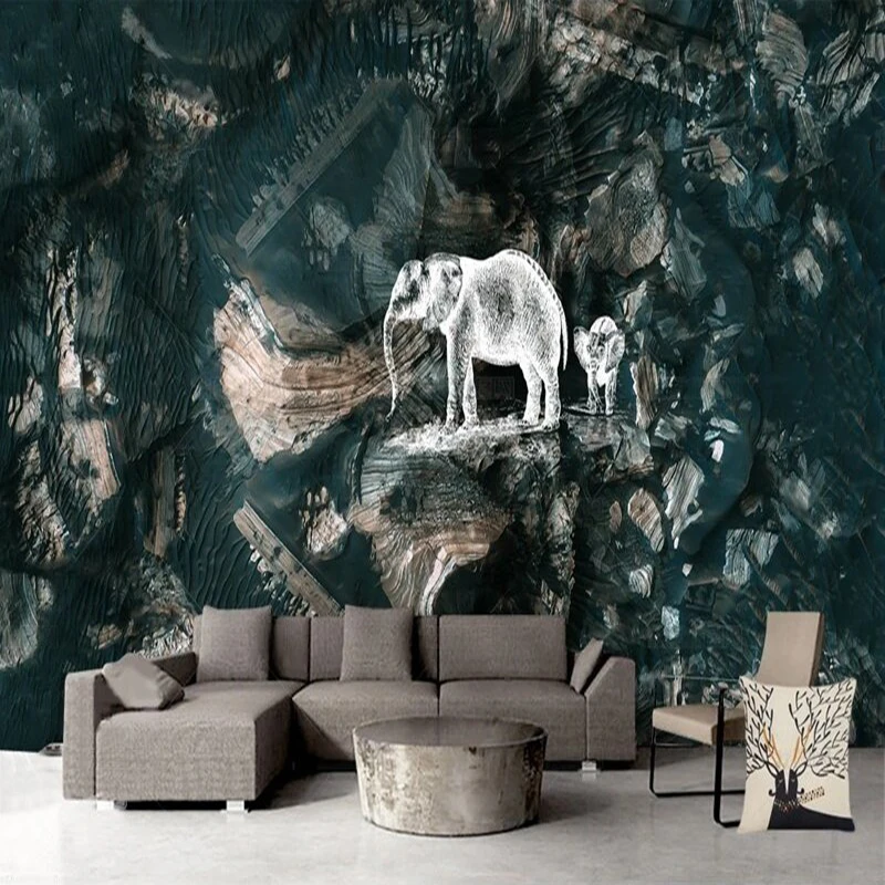 

Скандинавский простой индивидуальный и элегантный каменный текстурированный одноместный телевизор для отеля, роскошное украшение для дома, фоновая стена для спальни