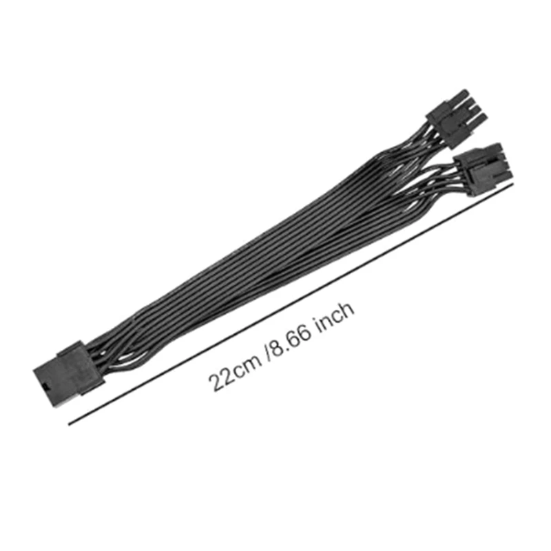 GPU 8Pin Female to Two 8Pin (6+2) Male Mainboard Power Adapters Extension Cable GPU 8Pin Power Cord Dropship