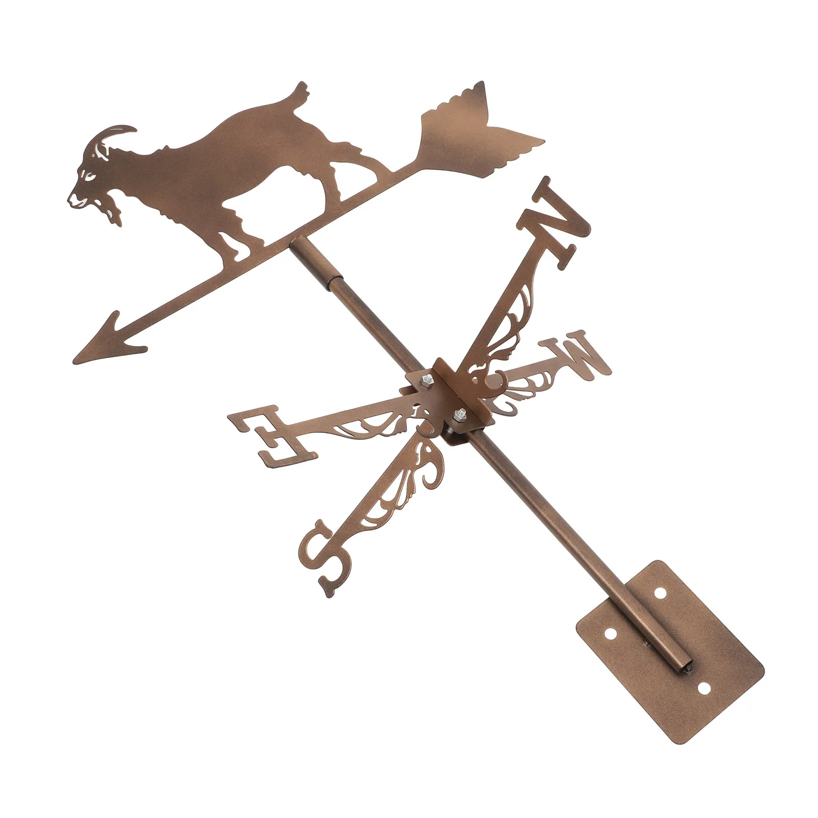 Sturdy Stainless Steel Goat Wind Vane for Roof Garden Patio Barn Farm Outdoor Decoration Weather Direction Indicator Metal