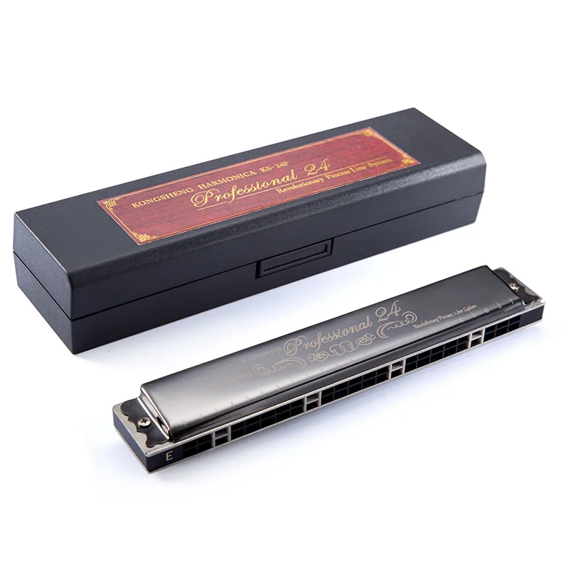 24-hole Polyphonic Harmonica Professional Play Beginners C Key Harmonica