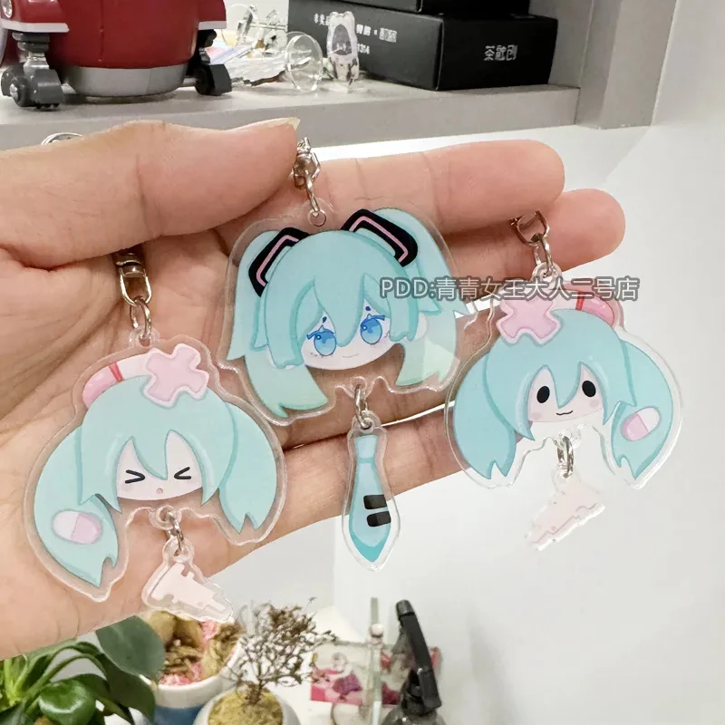 Hatsune Miku Schlüsselschnalle Hatsune Miku Projekt Diva Anime Peripherie Originalität Gut aussehende Nischenhandtasche Dekorativer Anhänger