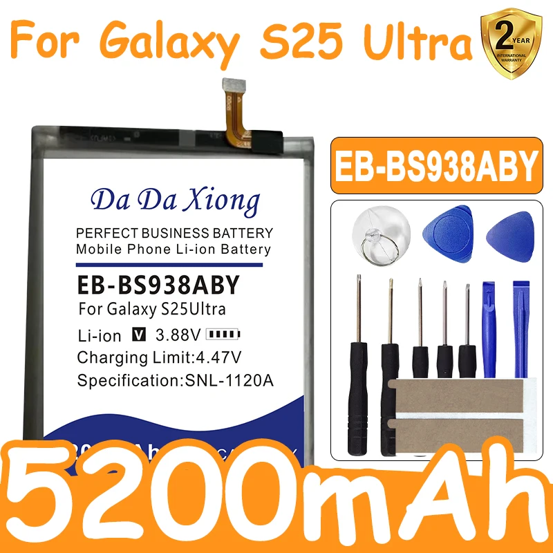 

Mobile Phone Battery EB-BS938ABY 5200Mah For Samsung Galaxy S25 Ultra S938B S938N S938W S938U S938Q S938D S938J SCG32 SM-S9380