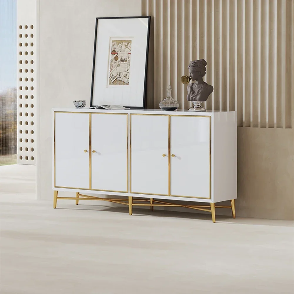 

#Modern luxury style black buffet table cabinets dining room furniture sets white sideboard living room storage cabinet