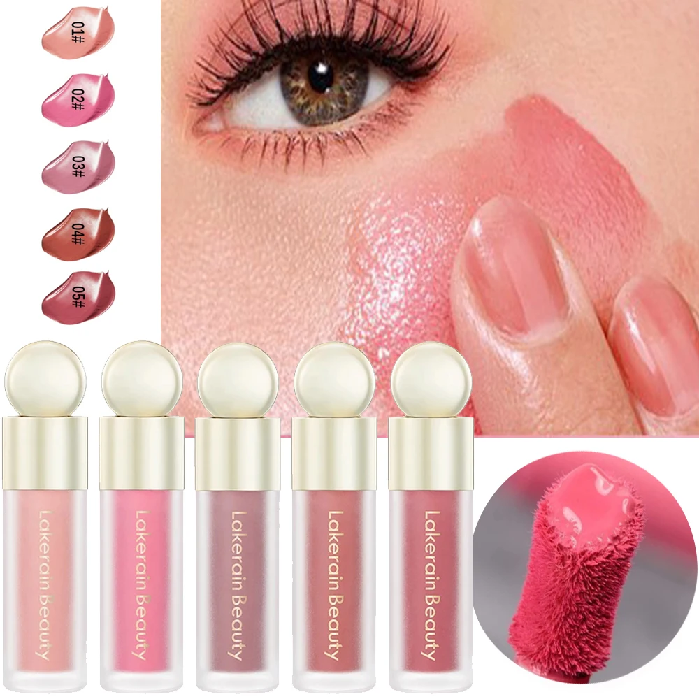 Lightweight Liquid Blush Silky Smooth 3IN1 Eyeshadow Cheek Lipstick Highlighter Stick Rouge Waterproof Moisturize Blusher Makeup