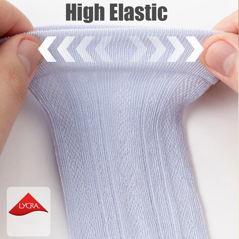 4 Paar Baby-Sommer-Mesh-Kniestrümpfe, atmungsaktiv, dünn, für Kleinkinder, lange Socken für Neugeborene, bequeme einfarbige Kindersocken – Detail 4