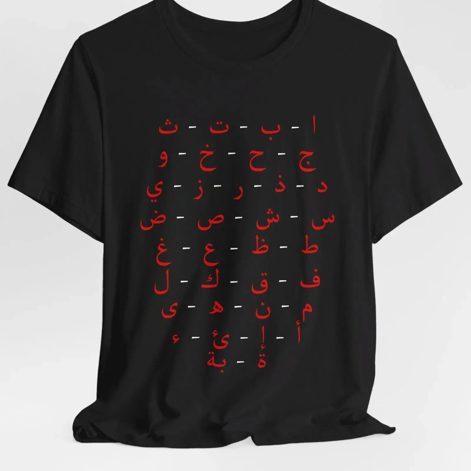Arabic Alphabet T Shirt Arabian Letters Learning vintage Washed homme graphic Comfortable Top For Everyday Wear Versatile