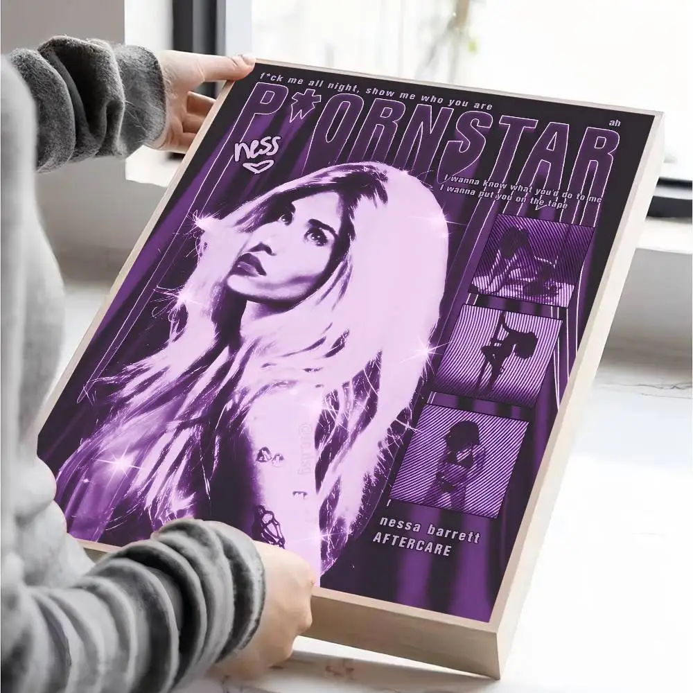 نيسا باريت سينجر أنيمي الملصقات لزجة مقاوم للماء ورقة ملصق مقهى بار Kawaii غرفة ديكور