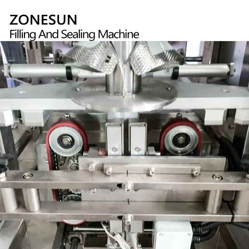 ZONESUN ZS-GFKL420 Automatic Weighing Filling and Back Sealing Machine 10 Heads Chips Granule Biscuit Rice Bag Packaging