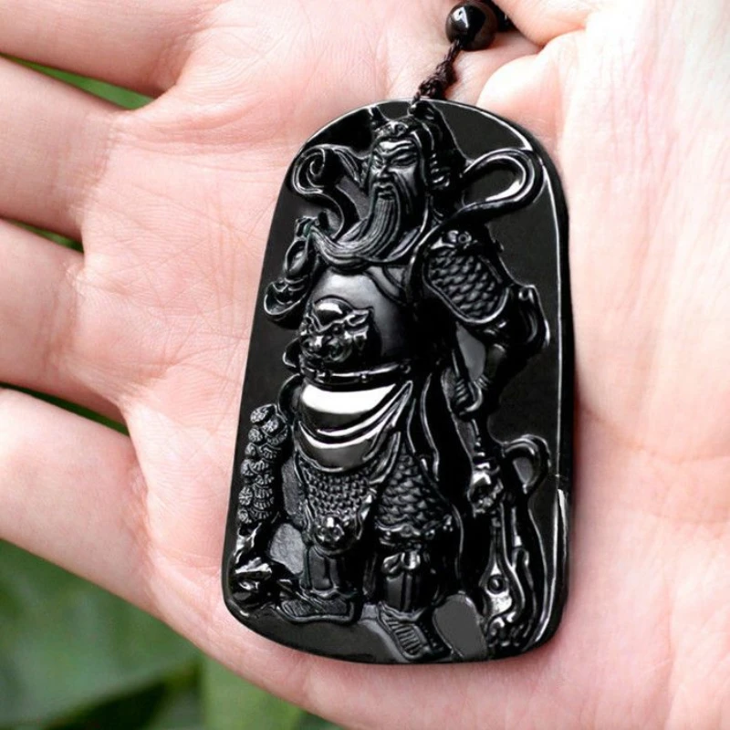 Mo Cui God of Wealth Guan Gong Pendant Black Pendant