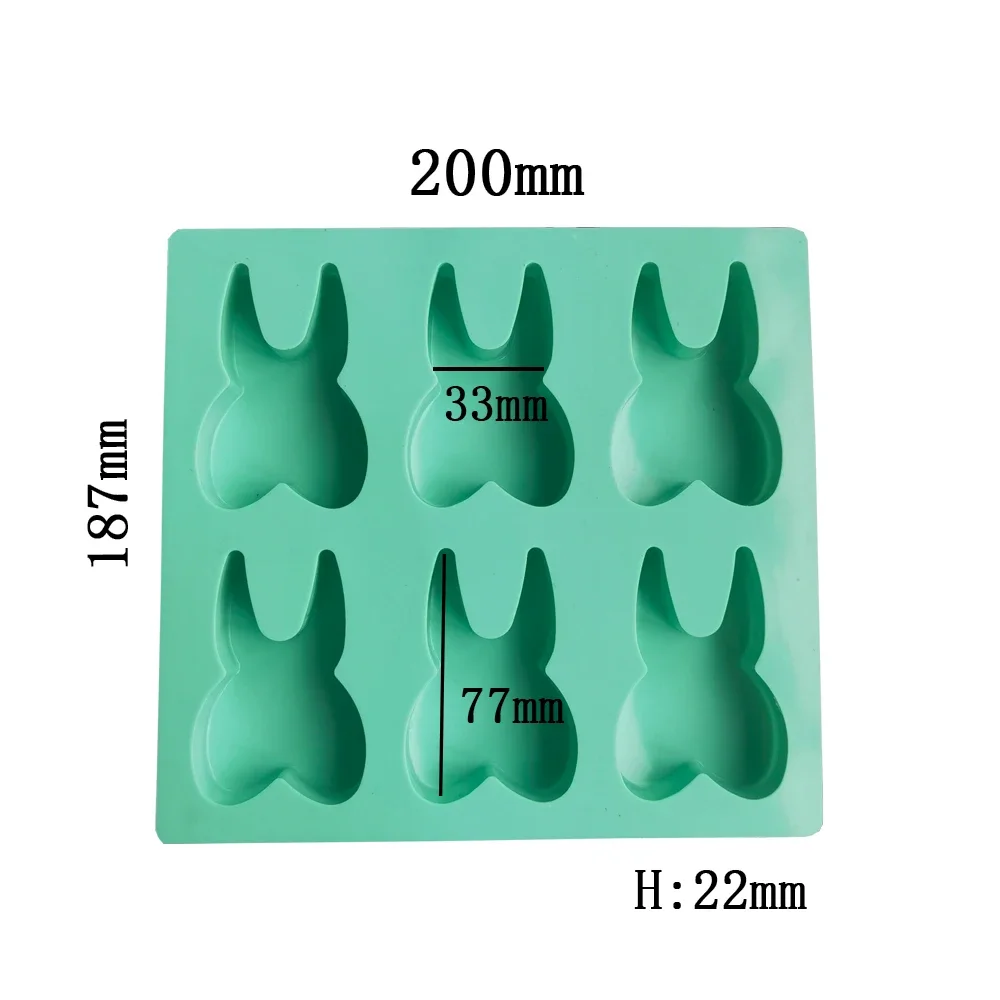 

5PCS pattern 6 Hole Tooth Silicone Mold Chocolate Fondant Cake Mould 3D Shaped Biscuit Candy Ice molds Bakeware