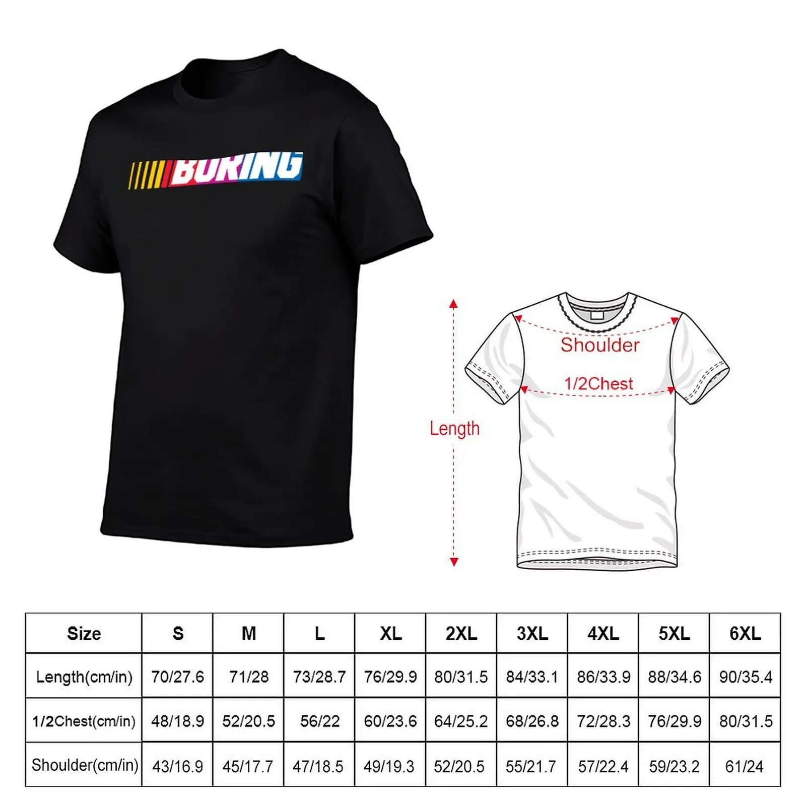Boring Nascar T-Shirt Basic Tee Shirt for Everyday Outfit