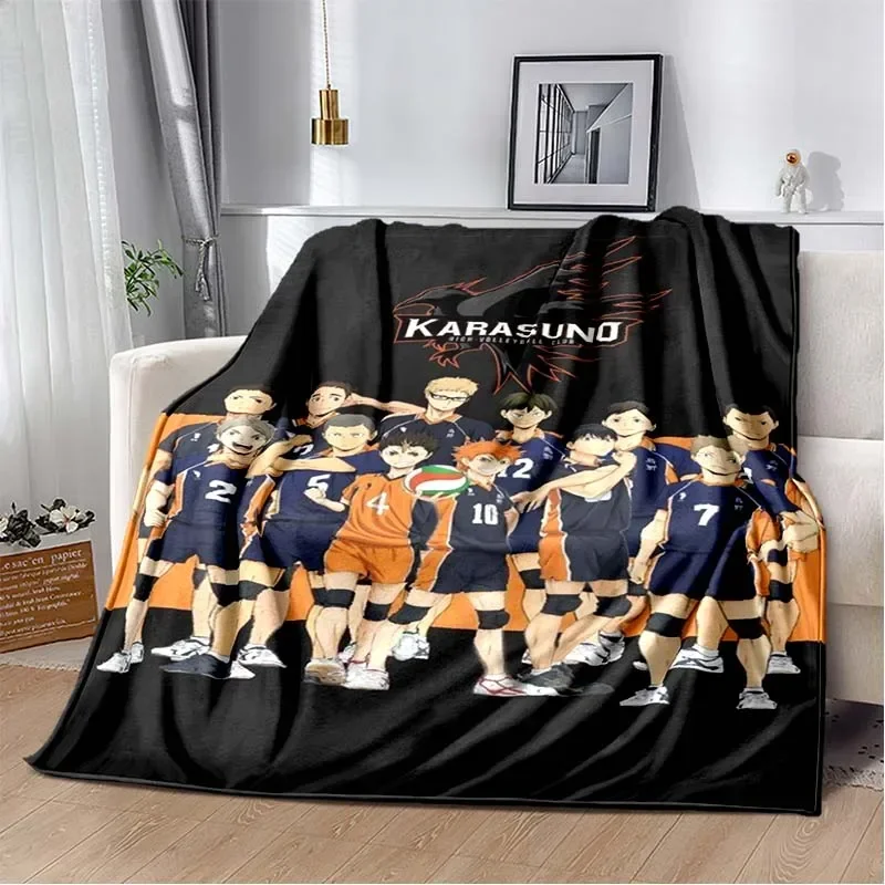 Anime Haikyuu Cartoon Volleyball Blanket Flannel Soft Throw Blanket for Home Bedroom Bed Sofa Picnic Travel Office Throw Blanket