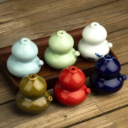 Gourd Shaped Porcelain Water Dropper Chinese Ink Dish Inkstone Calligraphy Paint Ink Drop Pot Four Treasure of The Study Chinese