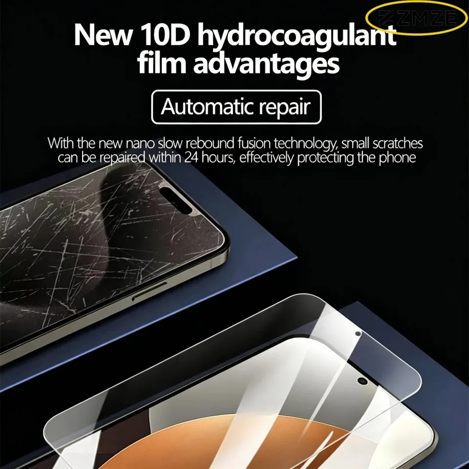5 piezas protector de pantalla para Xiaomi Redmi Note 15 Pro Plus 14 13R 12 11 Pro Plus 10 9S 8T 14S 12S 12 Turbo 9T, película de hidrogel suave 4