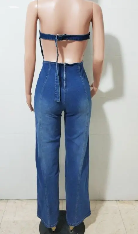 ربيع/صيف 2026 المرأة حمالة عارية الذراعين سليم صالح مستقيم الساق واسعة الساق بذلة الدنيم الشارع موضة ريترو بذلة غير رسمية #5