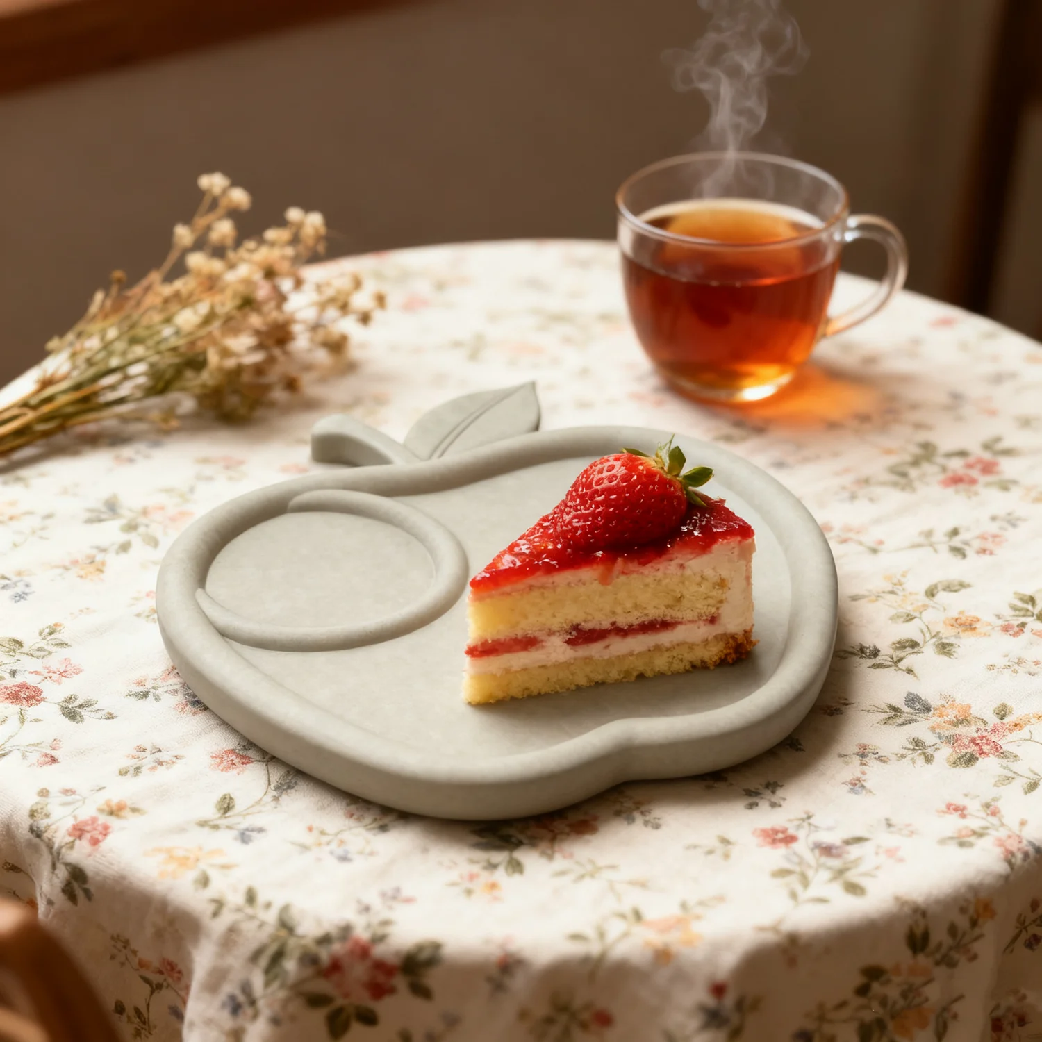 

Apple Shape Silicone Mold for Concrete Plaster Menorah Candle Holder Tray, DIY Jewish Holiday Gift