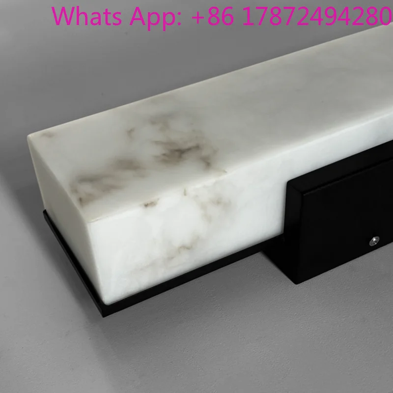 Outdoor Waterproof Artificial Alabaster Wall Sconce Exterior Decoration Light for Backyard Villa Gate Porch Strip LED Wall Lamp