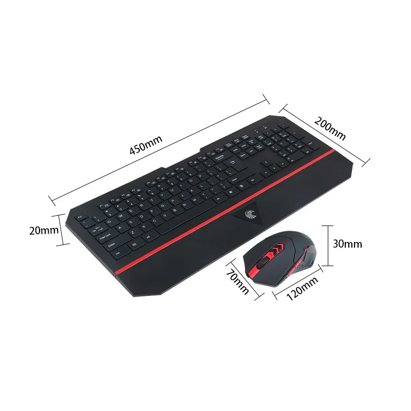 PC Computer Wireless Keyboard And Mouse Combo 2.4G USB Keyboard And Mouse Rechargeable Set