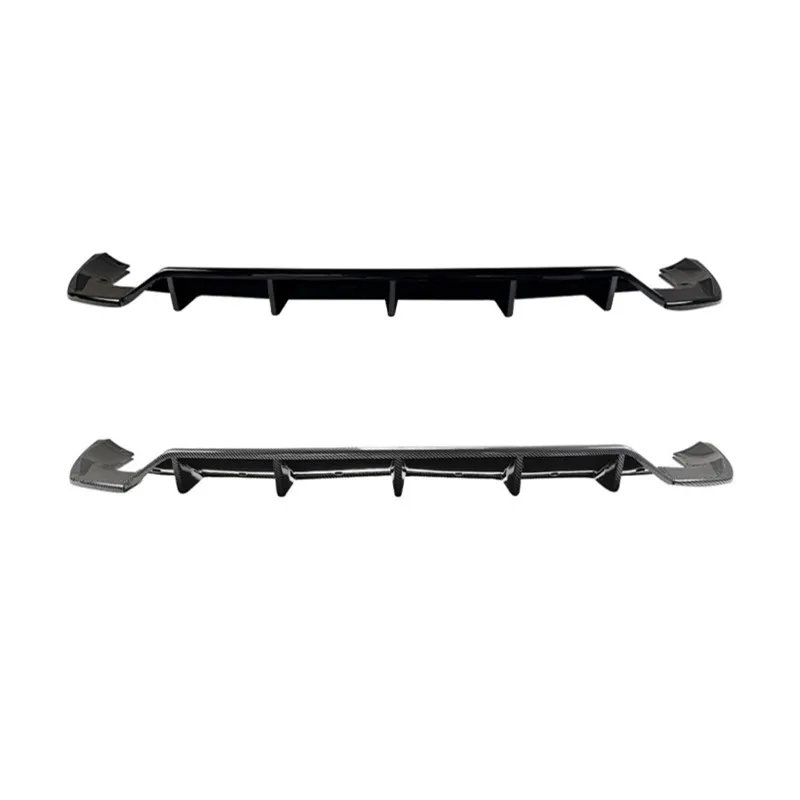 Achterbumper diffuser spoiler wing zwart carbon bodykit exterieur tuning accessoires voor Audi Q5 FY Sline 2018-2020 - afbeelding 2