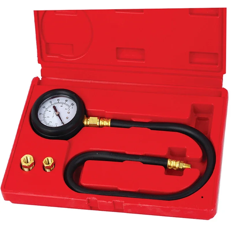 

TU-12 Auto Transmission Pressure Tester Meter Gauge Tool 24" Flexible Hose Diagnostic Kit 0-100PSI For Engine Oil