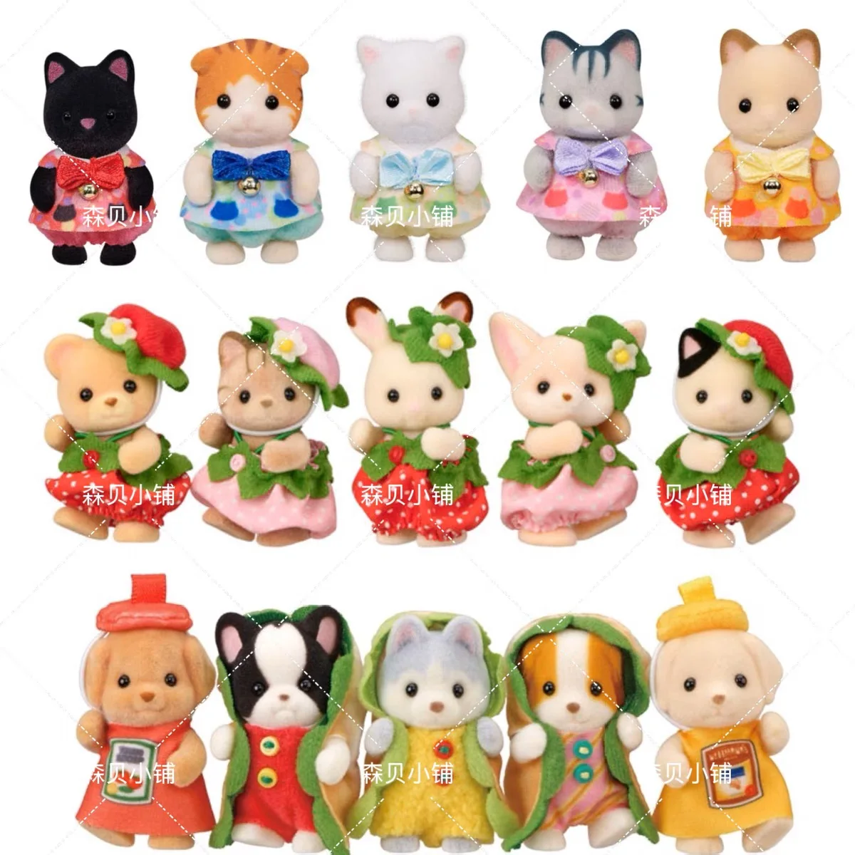 Echte Sylvanian Families 2025 40e verjaardag aangepaste aardbei familie groothandel Ternurines Fantasy Show kinderen geschenken speelgoed