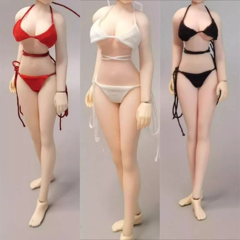 Maßstab 1:12, weiblicher Soldat, Bikini, Unterwäsche, BH, transparentes, ultrakurzes Kleid, Actionfiguren-Set, Zubehör für 6-Zoll-PH-Körper