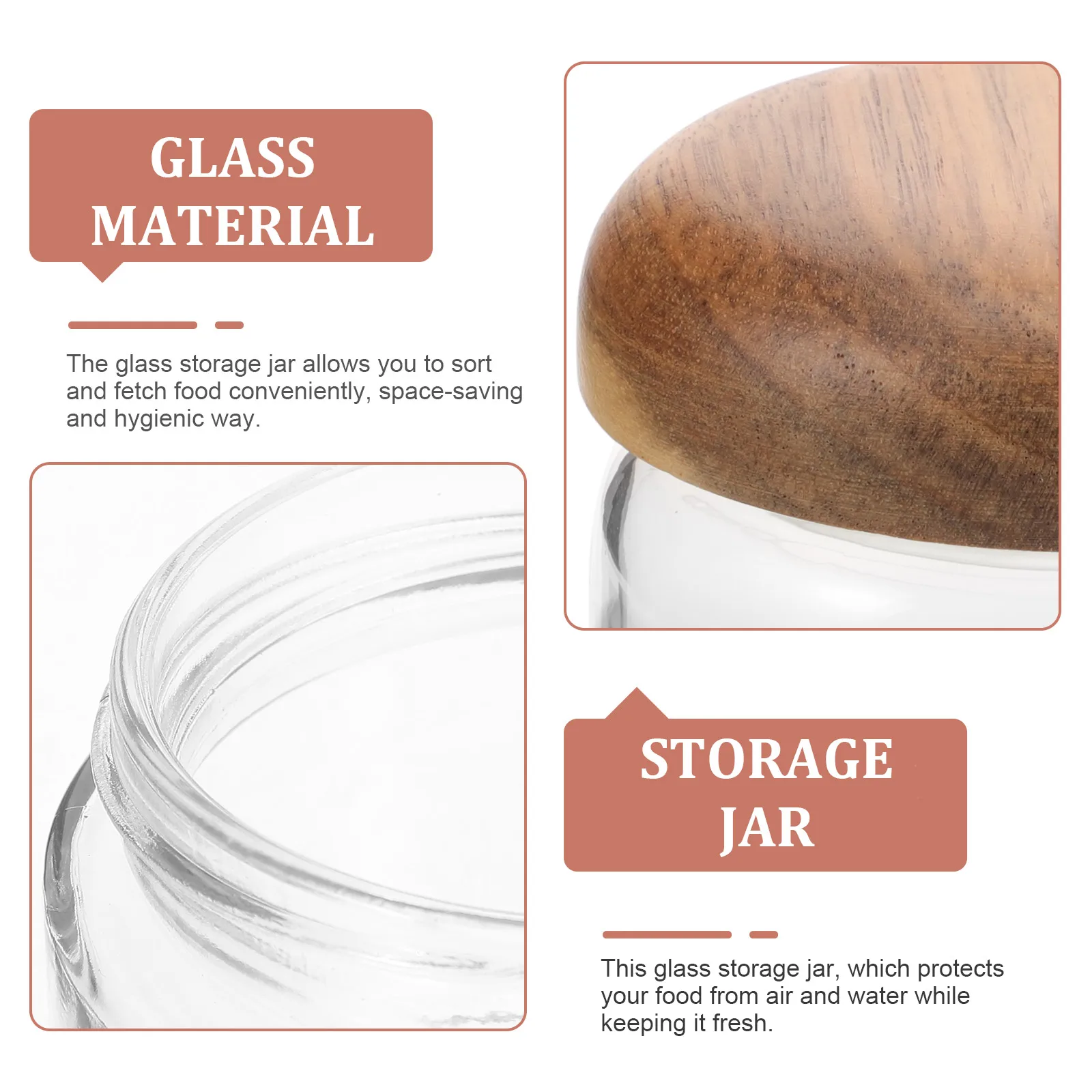 

Airtight Food Container Large Mouth Storage Jar For Coffee Honey Tea Jam Dried Fruits Kitchen Pantry Sealed Glass Jar Glass