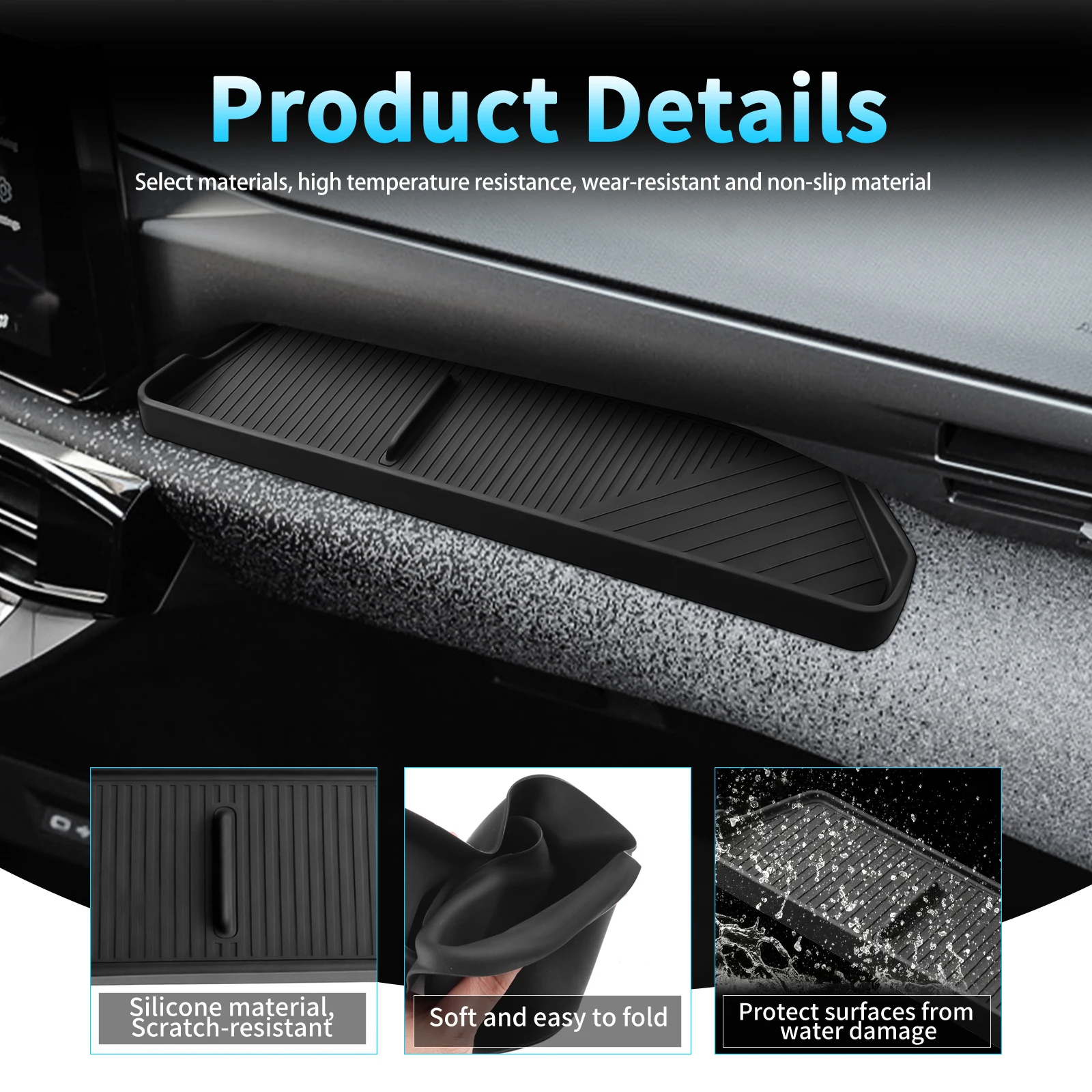 For Renault Clio 2026 2027 2028 Co-pilot Silicone Storage Box Dashboard Organizer Protective Pad for Renault Clio 6 Accessories