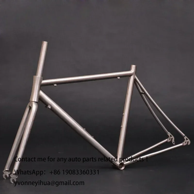 

Titanium Road Bicycle Fork 700C Titanium Bicycle Fork Thru Axle Dropout Bike Fork Flat Mount Disc Brake