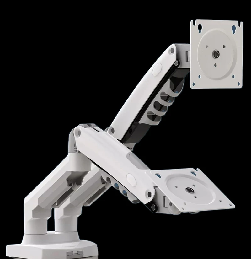 White Color Dual Arm Monitor Support 17-30 Inch  Mount Bracket Holder Load 2-9 Kgs Each NB F160