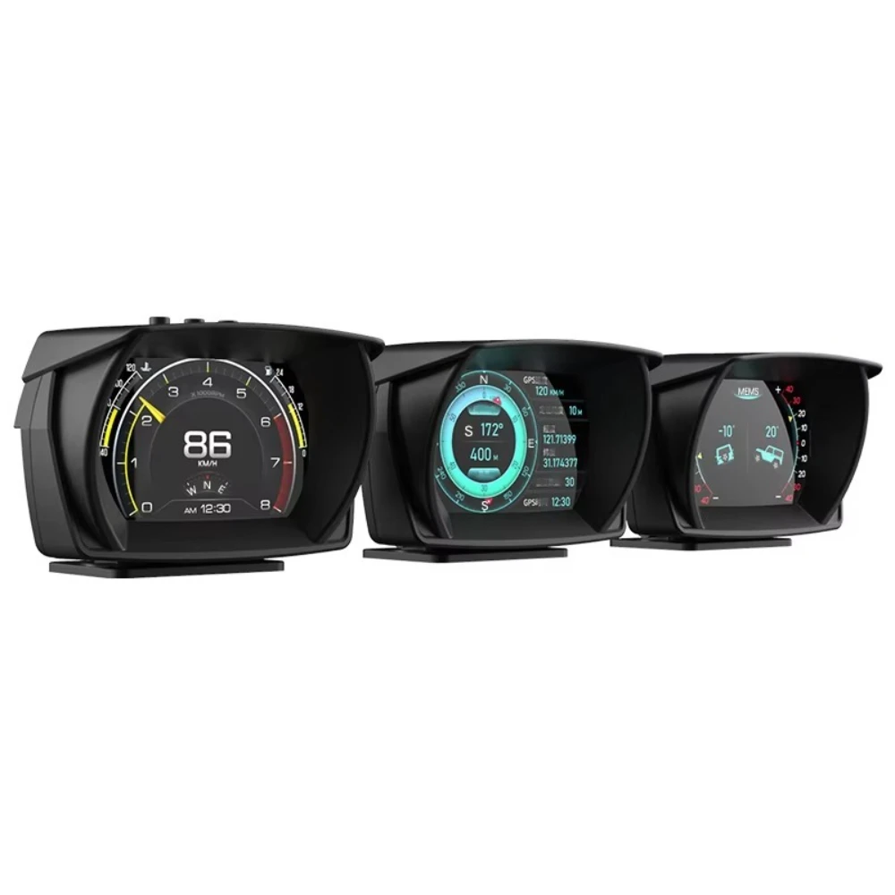 New A700 Car Alarm System OBD2+GPS+Slope Meter Smart Gauge HUD Head Up Display