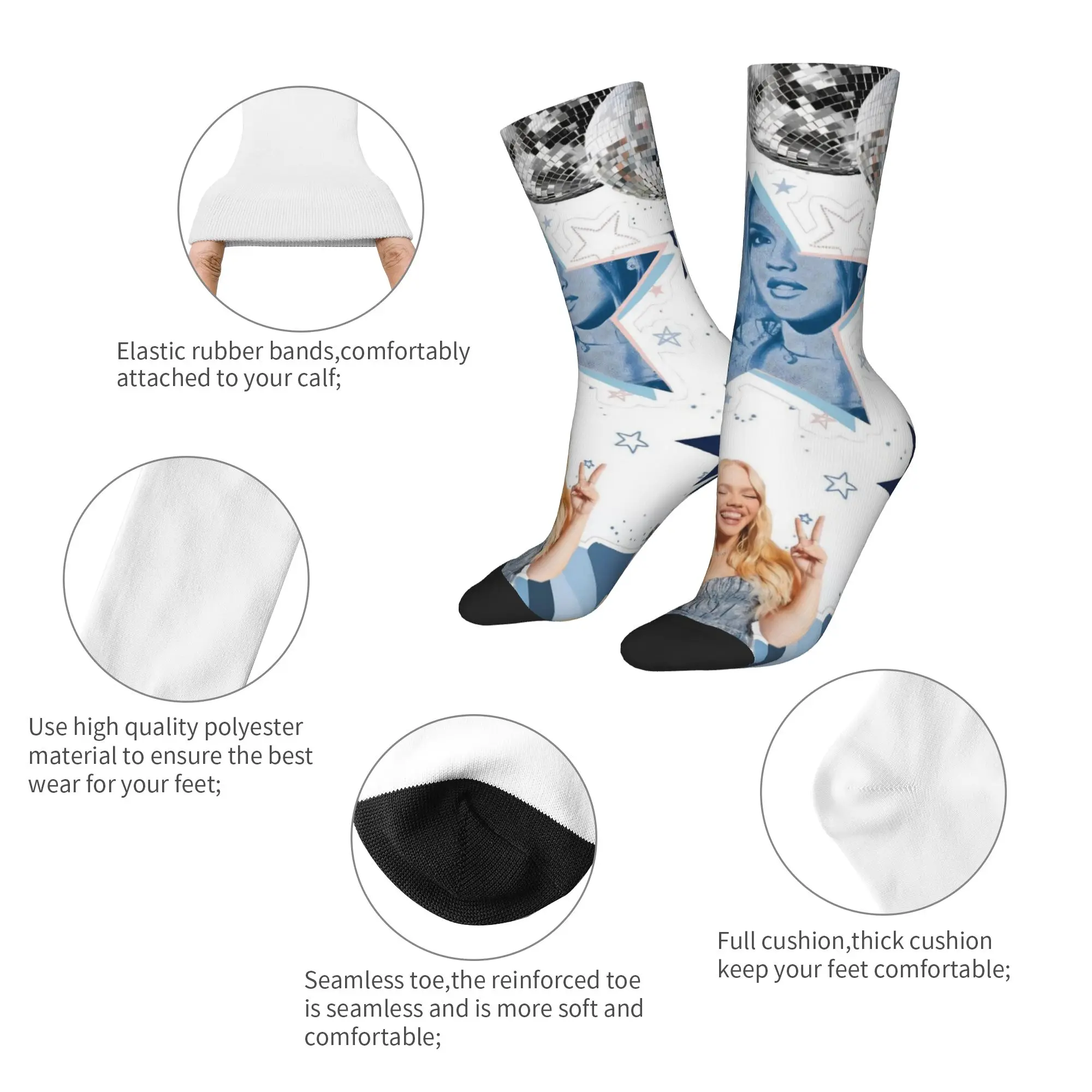 Happy Funny Male Men Socks Hip Hop Freya Skye Singer Sock Polyester  Sport Women's Sock Spring Summer Autumn Winter