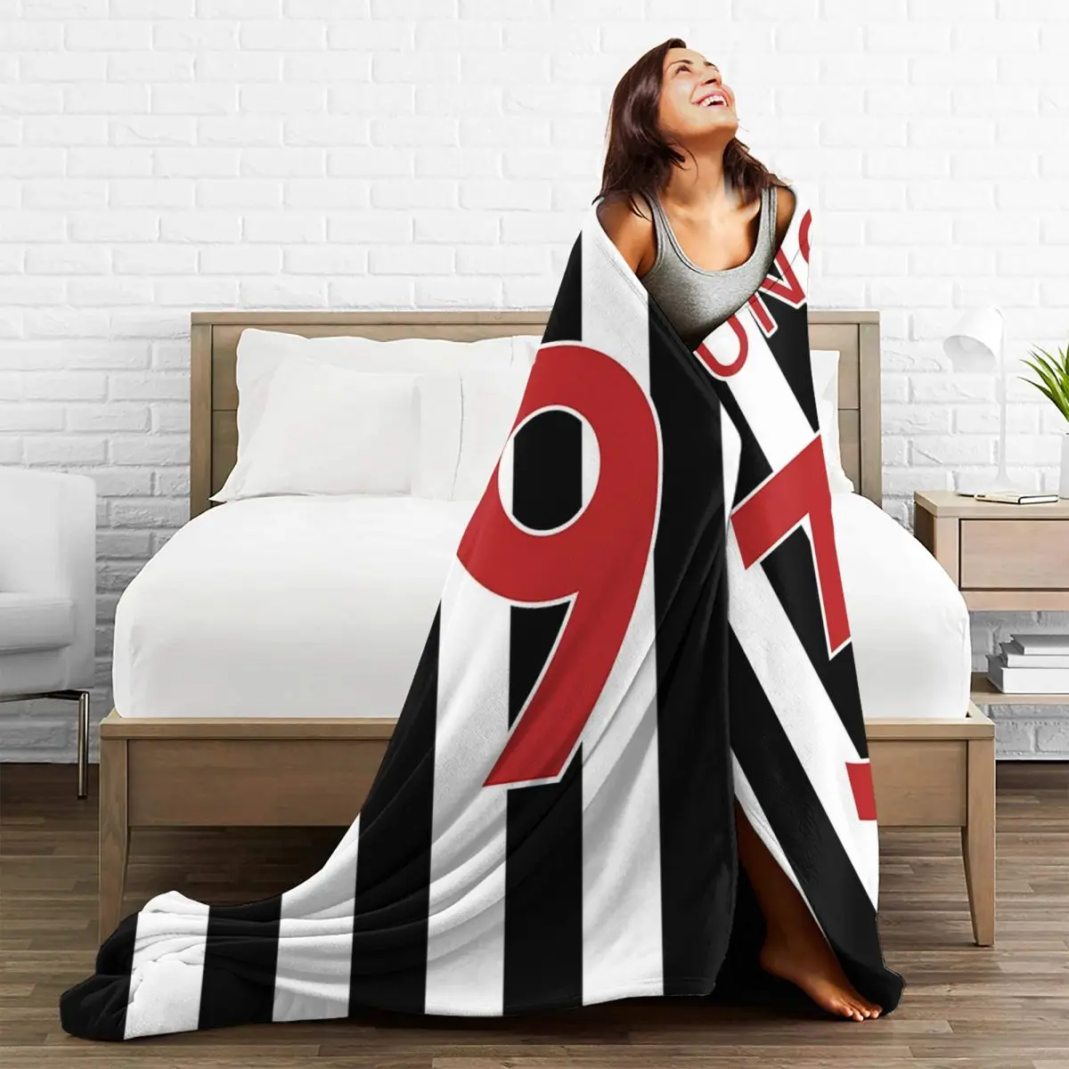 برونو Guimaraes 39 NEWCASTLE البطانيات لينة الدافئة الفانيلا رمي غطاء بطانية للسرير غرفة المعيشة نزهة السفر أريكة المنزل