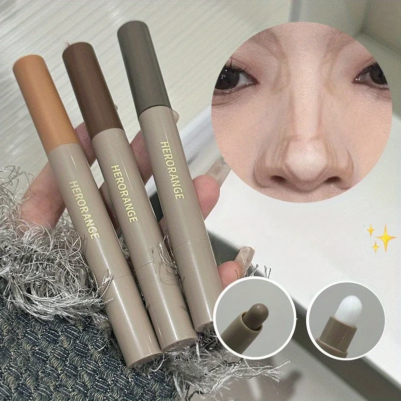 Highlighting & Bronzer Stick: Long Lasting Corrector with Brush, Brightening Concealer Pen, Nose Shadow, and Contouring