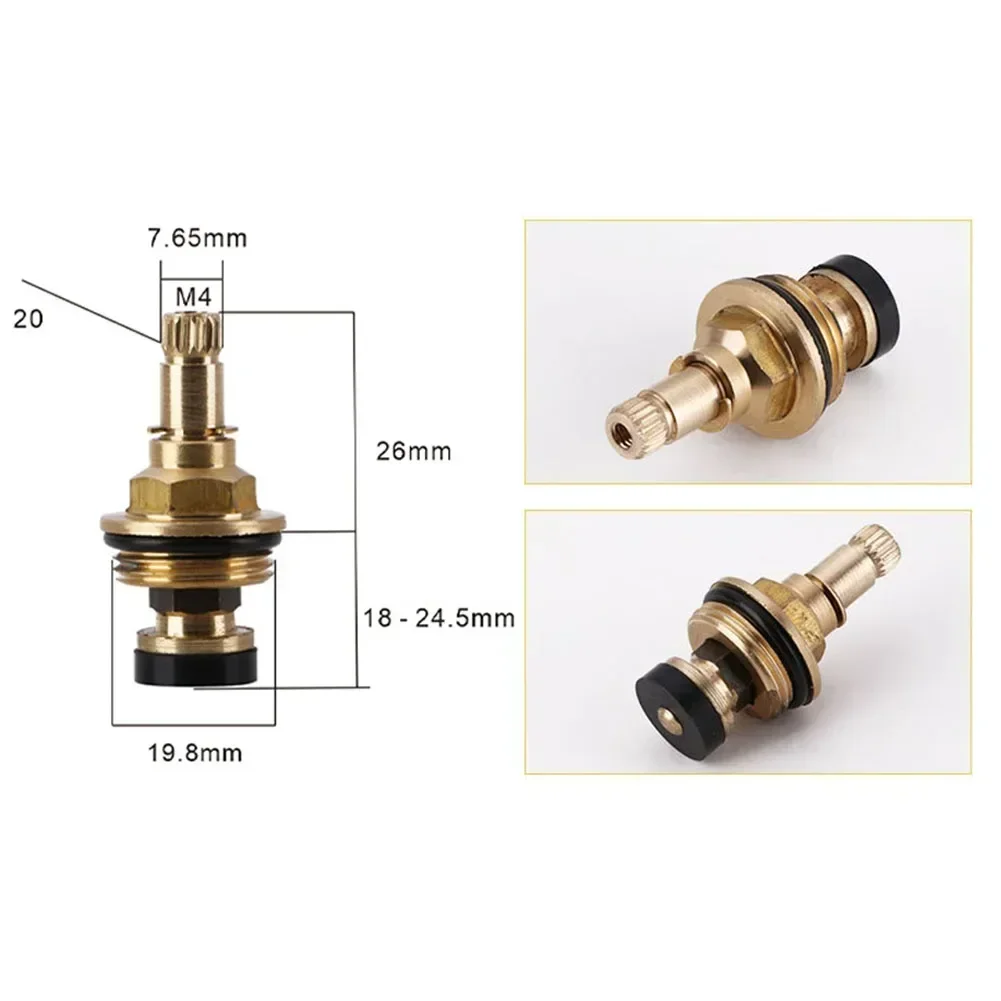 Brass Slow Opening Spool Faucet Hot And Cold Water Valve Core Water Spool G1/2 Copper Body Slow Opening Valve Core
