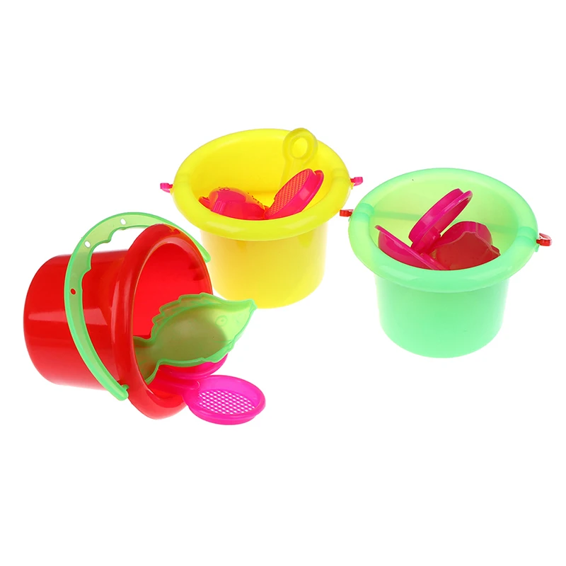 4pcs/lot Beach Bucket Summer Toys Play Sand Water Toys Tool Kids Bath Toy