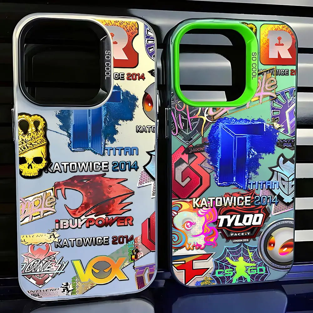 CS GO Titans Label Counter Strike Phone Case For iPhone 16 15 14 13 12 11 Pro Max X XR XSMAX 8 7 Plus Candy Matte Back Cover
